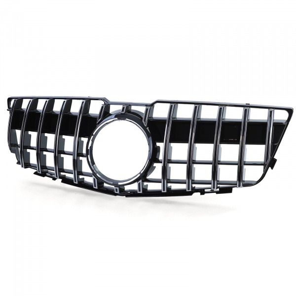 Upgrade Sportgrill / Kühlergrill für Mercedes Benz GLK X204 Vorfacelift 08-12 schwarz/chrom