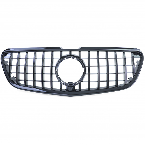 Upgrade Sportgrill / Kühlergrill für Mercedes Benz Vito W447 Vorfacelift 14-19 schwarz glänzend