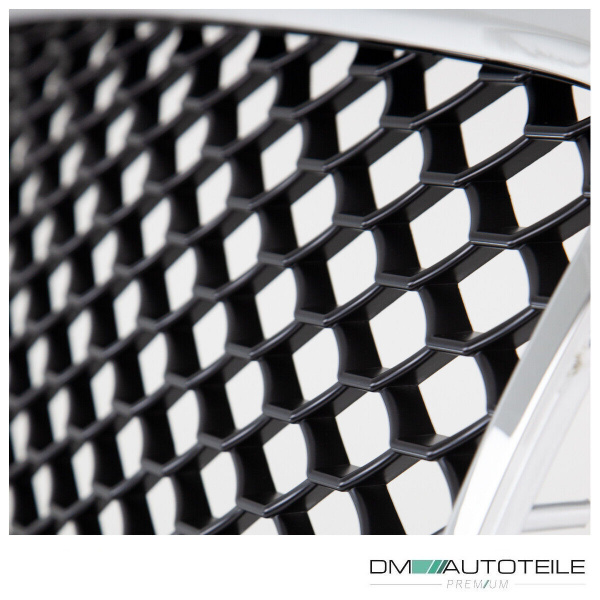 Wabengrill Schwarz Chrom Kühlergrill passt für Audi A3 8P ab 03-08 nicht RS3