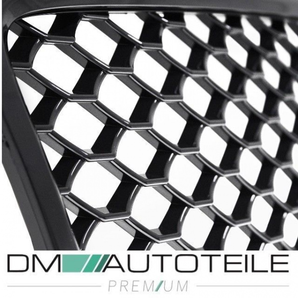 Kühlergrill Waben Grill Schwarz hochglanz passt für Audi A3 8P 03-08 auch RS3