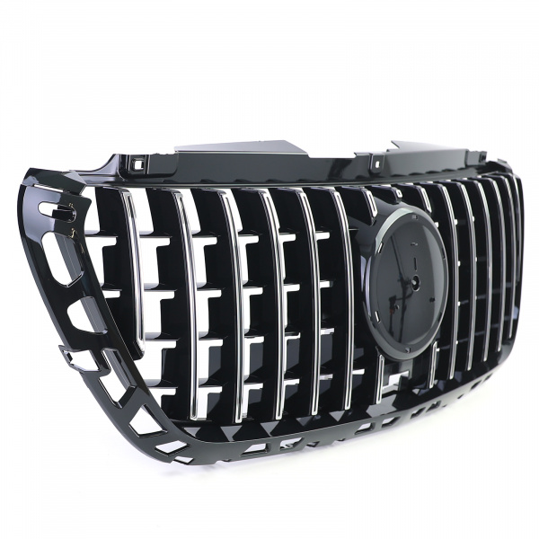 Upgrade Sportgrill / Kühlergrill für Mercedes Benz Sprinter W907/910 18+ Hochglanz schwarz / Chrom