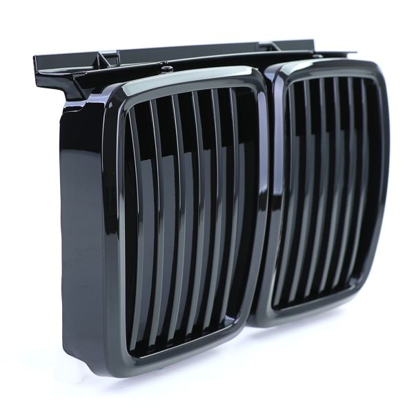 Upgrade Design Sport Kühlergrill / Nieren für BMW 3er E30 87-94 schwarz hochglanz