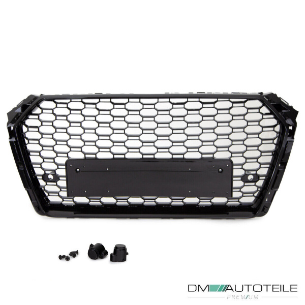 Kühlergrill Wabengrill Schwarz Hochglanz passt für Audi A4 B9 ab 2015-2019 kein RS4
