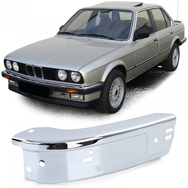 Klassik Design Frontstoßstange Ecke links für BMW 3er E30 82-87 Vorfacelift 2/4-Türer / Cabrio chrom
