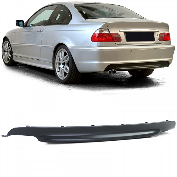 Upgrade Design Heckdiffusor für BMW 3er E46 Coupe / Cabrio / Limousine / Touring (M-Paket) schwarz