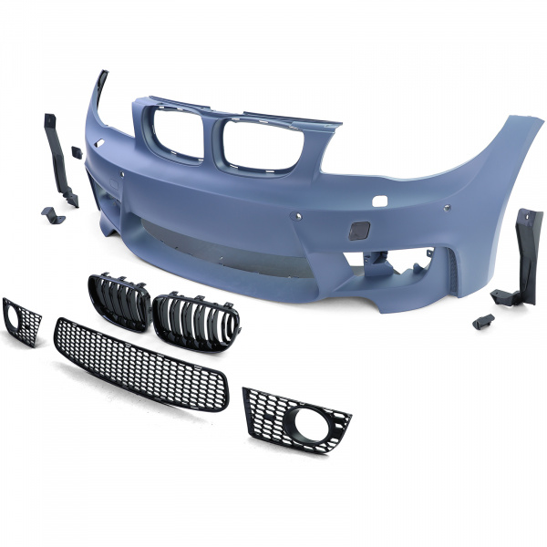 Upgrade Design Frontstoßstange für BMW 1er E81/E82/E87/E88 04-14 Sport Design Komplettset mit ABE