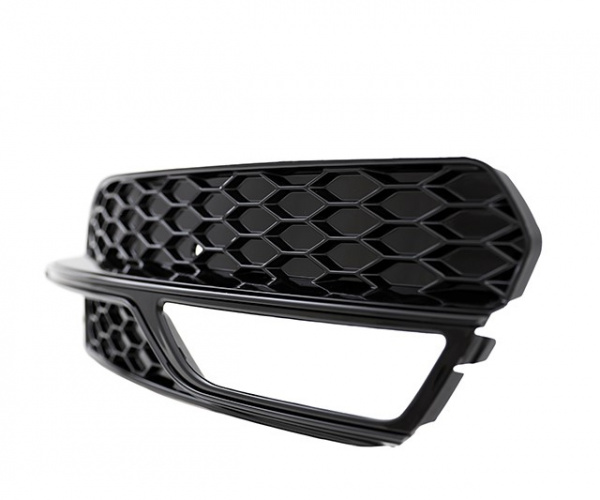 Upgrade Nebelscheinwerfer Gitter für Audi A3 8V S-Line Hochglanz schwarz in Wabengitter Design 12-16