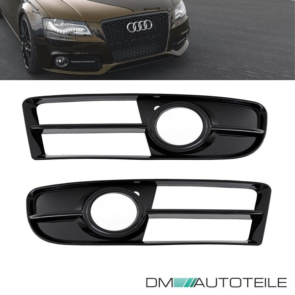 Stoßstangengitter SET hochglanz Schwarz passt für Audi A4 B7 S-Line ab 2004-2008