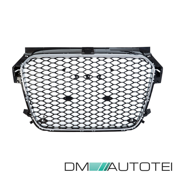 Kühlergrill Waben Grill Chrom Schwarz hochglanz passt für Audi A1 8X 2010-2015 auch quattro