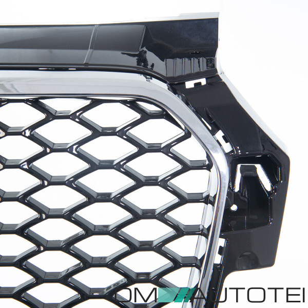 Kühlergrill Waben Grill Chrom Schwarz hochglanz passt für Audi A1 8X 2010-2015 auch quattro