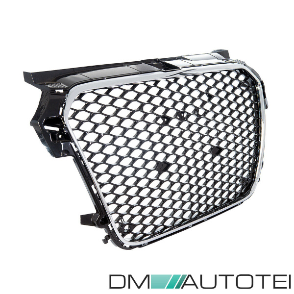 Kühlergrill Waben Grill Chrom Schwarz hochglanz passt für Audi A1 8X 2010-2015 auch quattro