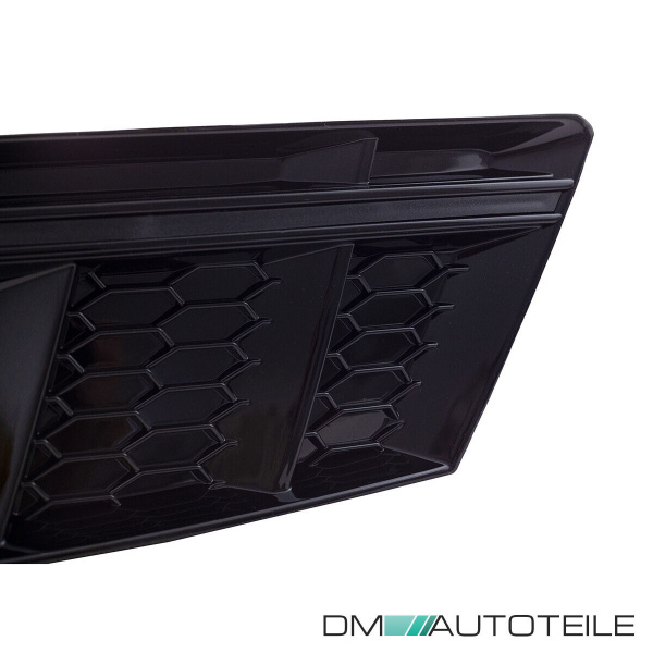 Set Nebelscheinwerfer Wabengrill Giter Schwarz Hochglanz passt für Audi A4 B9 ab 2016-2019 kein RS4