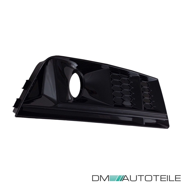 Set Nebelscheinwerfer Wabengrill Giter Schwarz Hochglanz passt für Audi A4 B9 ab 2016-2019 kein RS4