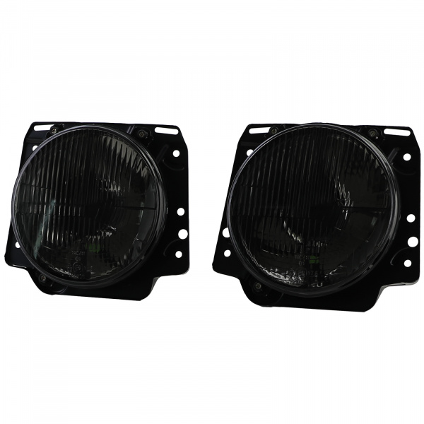 Upgrade Design geriffelte Scheinwerfer für VW Golf 2 83-91 schwarz mit Fadenkreuz