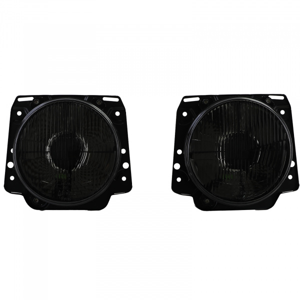 Upgrade Design geriffelte Scheinwerfer für VW Golf 2 83-91 schwarz mit Fadenkreuz