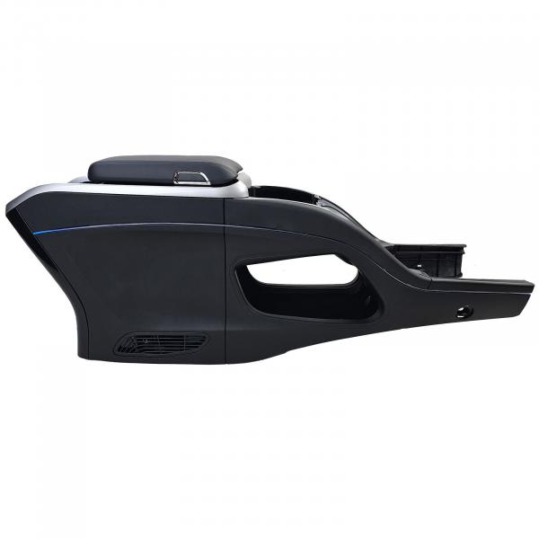 Upgrade Luxury Line Staufach Mittelkonsole Ablage für Mercedes Benz V-Klasse Vito Viano W447 14-23 mit LED Beleuchtung, USB, Kühlfunktion