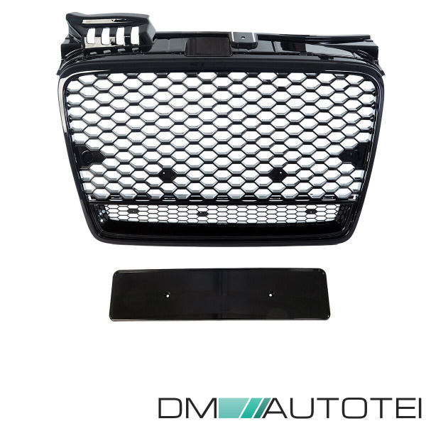 Kühlergrill Wabengrill schwarz glanz passt für Audi A4 B7 04-08 Waben Grill nicht RS4 Quattro