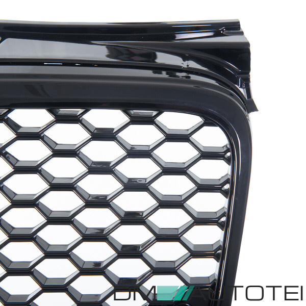 Kühlergrill Wabengrill schwarz glanz passt für Audi A4 B7 04-08 Waben Grill nicht RS4 Quattro