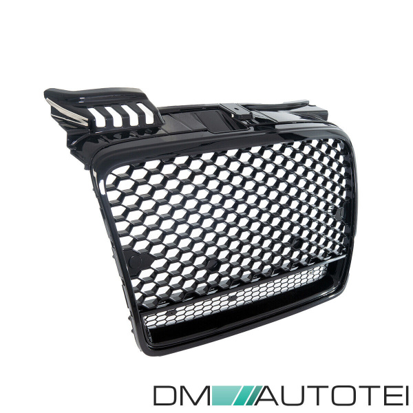 Kühlergrill Wabengrill schwarz glanz passt für Audi A4 B7 04-08 Waben Grill nicht RS4 Quattro