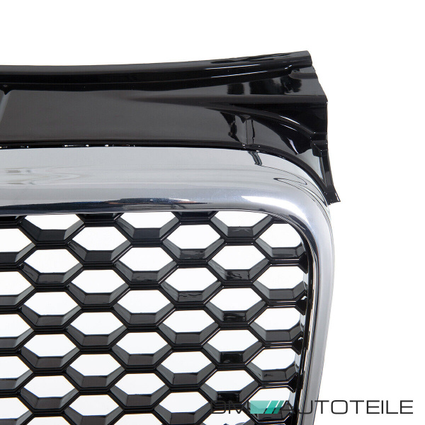 Kühlergrill Wabengrill Chrom Schwarz silber passt für Audi A4 B7 04-08 nicht RS4