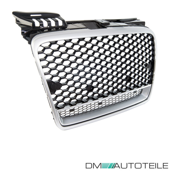 Kühlergrill Wabengrill Silber Matt Schwarz glanz passt für Audi A4 B7 04-08 nicht RS4