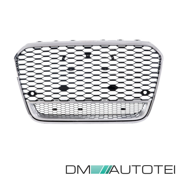 Sport Wabengrill Kühlergrill Chrom Schwarz Silber passt für Audi A6 C7 ab 11-14