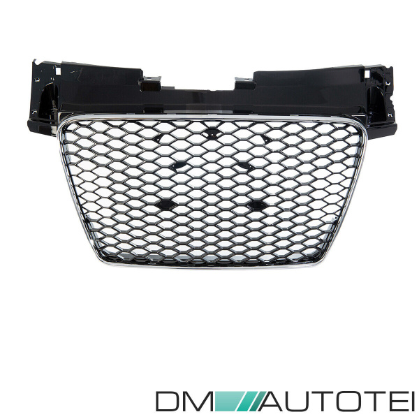 Kühlergrill Wabengrill Schwarz Silber passt für Audi TT 8J 06-16 ohne RS Emblem