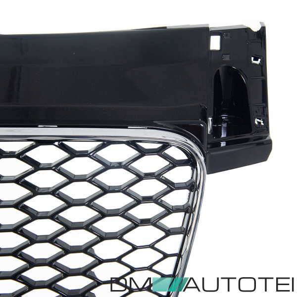Kühlergrill Wabengrill Schwarz Silber passt für Audi TT 8J 06-16 ohne RS Emblem