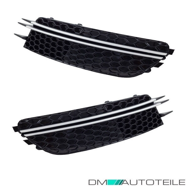 Sport Kühlergrill Chrom Schwarz Silber + Gitter passt für Audi A6 C7 ab 11-14