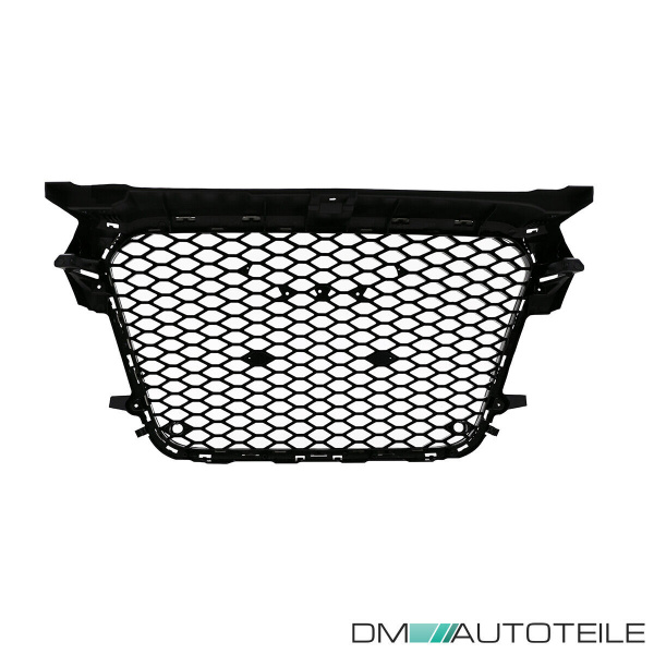 Set Kühlergrill Waben Grill + Gitter Nebel Schwarz hochglanz passt für Audi A1 8X 2010-2015 auch quattro