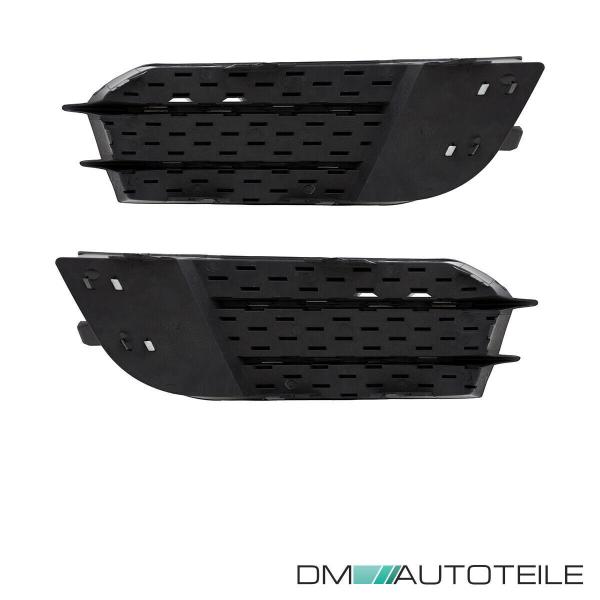 Set Kühlergrill Waben Grill + Gitter Nebel Schwarz hochglanz passt für Audi A1 8X 2010-2015 auch quattro