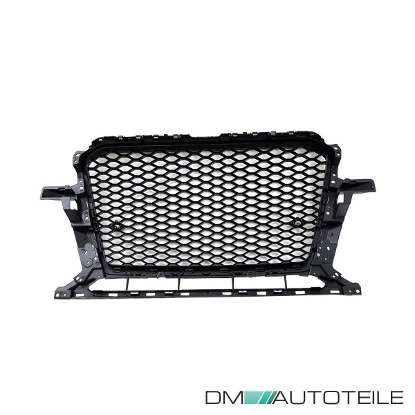 Kühlergrill Wabendesign +Gitter Set Schwarz glanz komplett mit/ohne PDC passt für Audi Q5 8R Facelift ab 2012 S-Line