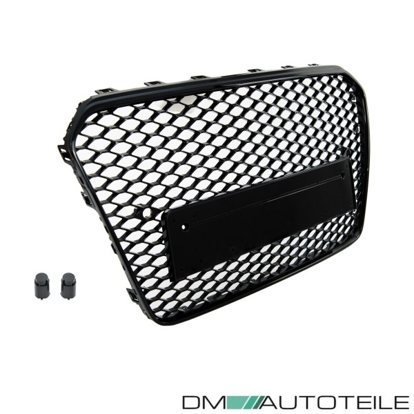 Kühlergrill Wabendesign PDC Schwarz glanz passt für Audi A5 8T Facelift ab 11-17
