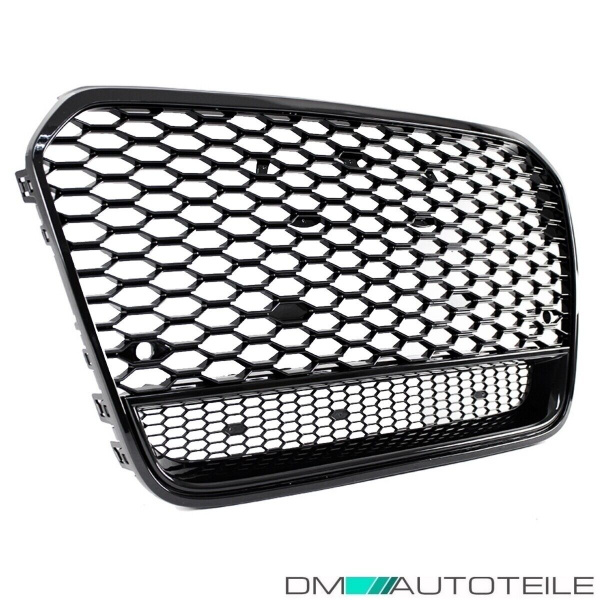 Sport Wabendesign Kühlergrill Hochglanz Schwarz passt für Audi A6 4G C7 bj 10-14 außer RS6 S6