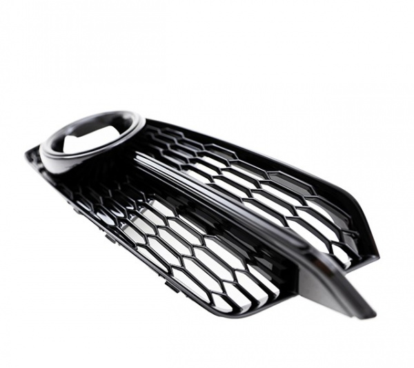 Upgrade Nebelscheinwerfer Gitter für Audi A6 4G (C7) Hochglanz schwarz in Wabengitter Design 14-18