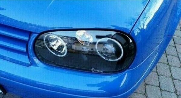 CCFL Angel Eyes Scheinwerfer für VW Golf 4 97-03 schwarz mit Nebelscheinwerfer