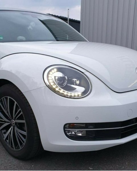 LED Tagfahrlicht Scheinwerfer für VW New Beetle 11-19 schwarz