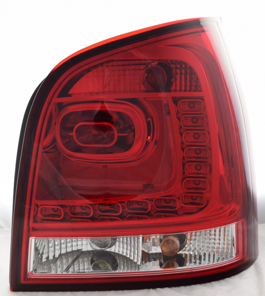 Upgrade Design LED Rückleuchten für VW Polo 9N 01-05 kirschrot/klar