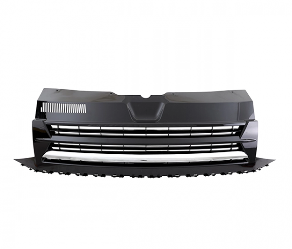 Upgrade Design Sportgrill / Kühlergrill für Volkswagen T6 15-19 Hochglanz-schwarz/single-chrom