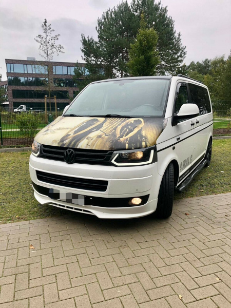 LED Tagfahrlicht Scheinwerfer für VW T5 GP (Facelift) 10-15 schwarz mit dynamischem LED Blinker