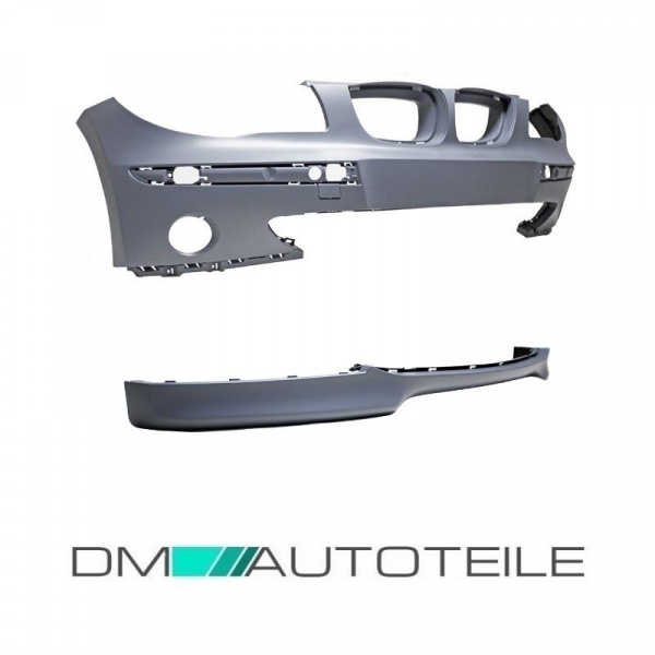 Set Stoßstange 04-07 vorne oben ohne SRA+Spoiler grundiert passt für BMW 1er E87