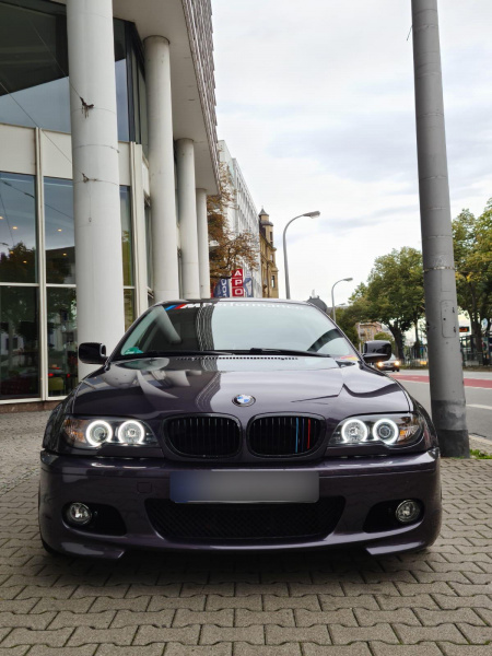 Xenon CCFL Angel Eyes Scheinwerfer für BMW 3er E46 Coupe und Cabrio 03-06 schwarz Set