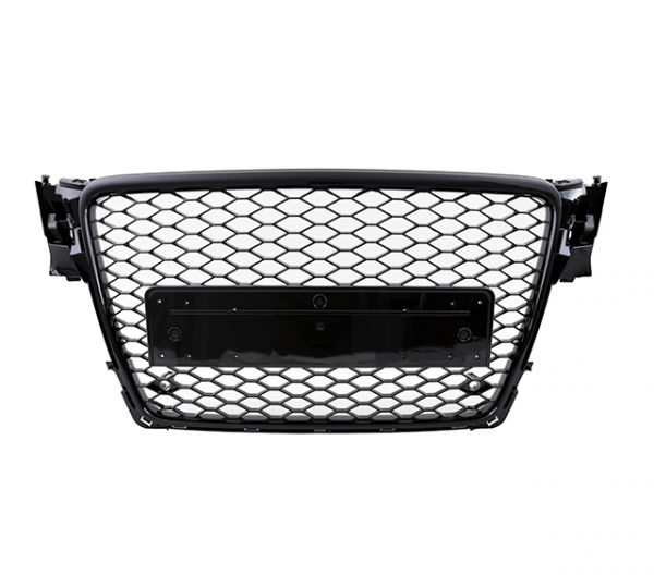 Upgrade Sportgrill / Kühlergrill für Audi A4 B8 (8K) 08-11 Hochglanz schwarz in Wabendesign