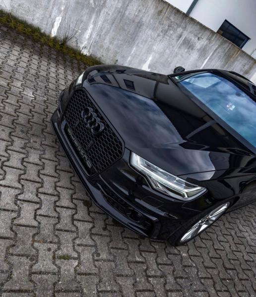 Voll LED Tagfahrlicht Scheinwerfer Set passend für Audi A6 4G (C7) Facelift 15-18 schwarz mit LED Blinker