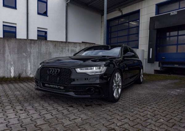 Voll LED Tagfahrlicht Scheinwerfer Set passend für Audi A6 4G (C7) Facelift 15-18 schwarz mit LED Blinker