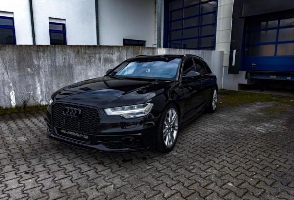 Voll LED Tagfahrlicht Scheinwerfer Set passend für Audi A6 4G (C7) Facelift 15-18 schwarz mit LED Blinker