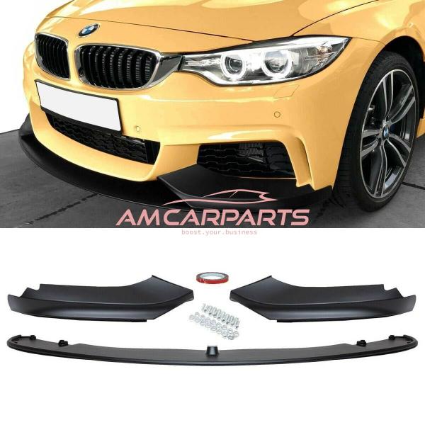 Upgrade Sport Design Frontspoilerlippe / Frontspoiler passend für BMW 4er (F32, F33) Coupé, Cabrio (F36) Gran Coupé 2013 - 2020 matt schwarz
