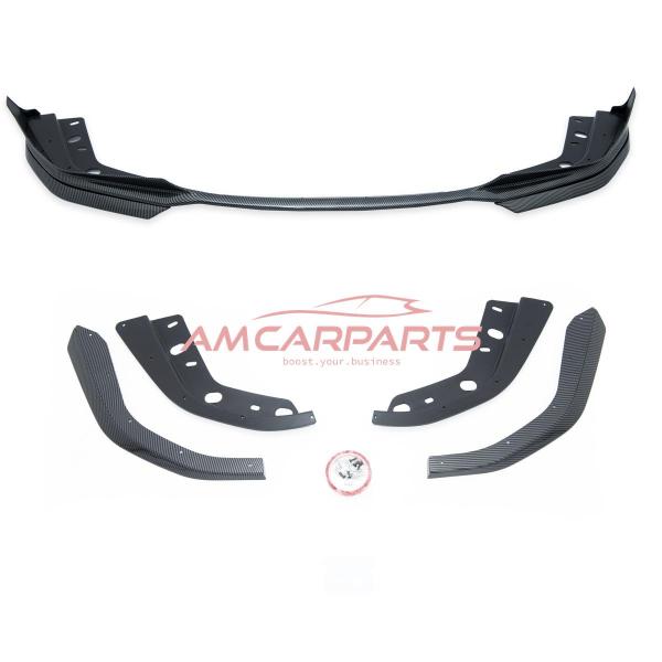 Upgrade Sport Design Frontspoilerlippe / Frontspoiler passend für BMW 3er (G20) Limousine (G21) Touring (Vor-Facelift) ab 2019+ Carbon-Optik
