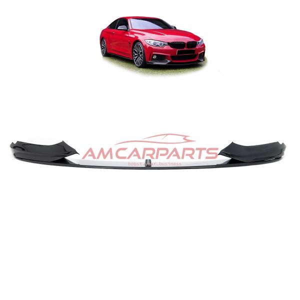 Upgrade Sport Design Frontspoilerlippe / Frontspoiler passend für BMW 4er (F32, F33) Coupé, Cabrio (F36) Gran Coupé 2013 - 2020 glänzend schwarz