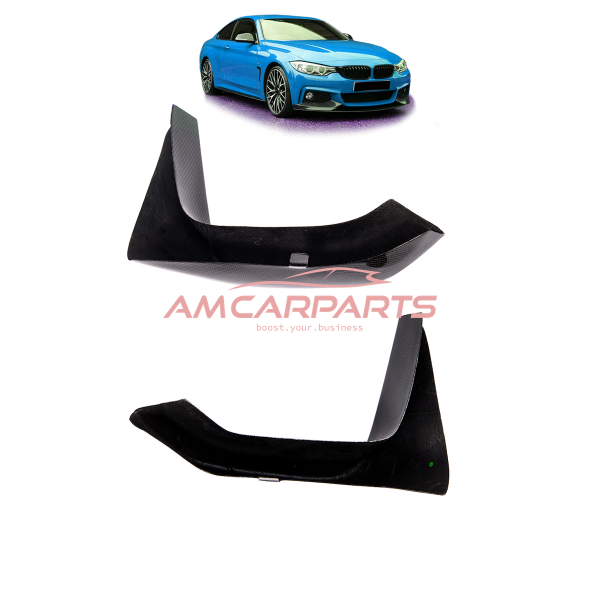 Upgrade Sport Design Flaps / Spoiler Set passend für BMW M4 (F82) Coupé (F83) Cabrio, M3 (F80) Limousine 2013-2020 Carbonfaser